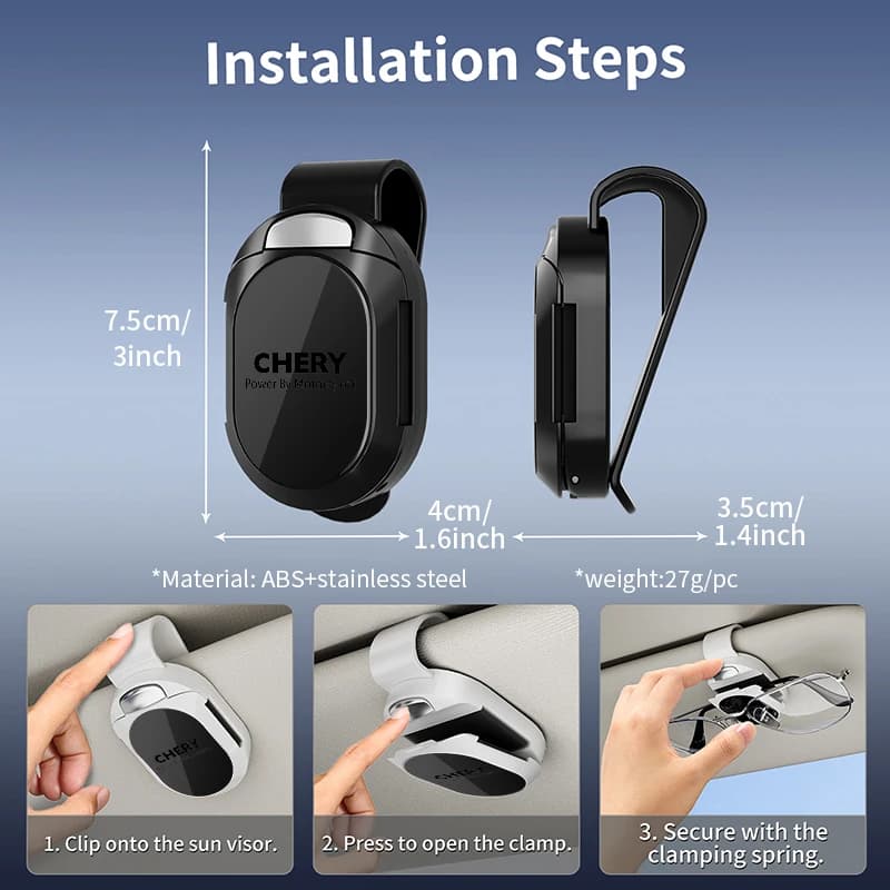 Car Interior Sunglasses Holder Eyeglass Storage Clip Auto Accessories For Chery Tiggo Fulwin 2 3 4 5 7 Pro A1 QQ Arrizo