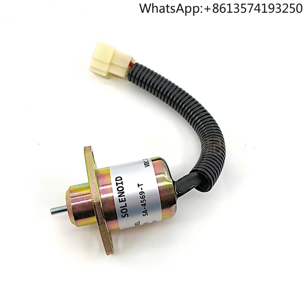 Kubota Excavator Flameout Solenoid Valve Switch Electromagnet SA-4569-T 1503ES-12A5UC5S for Construction Equipment