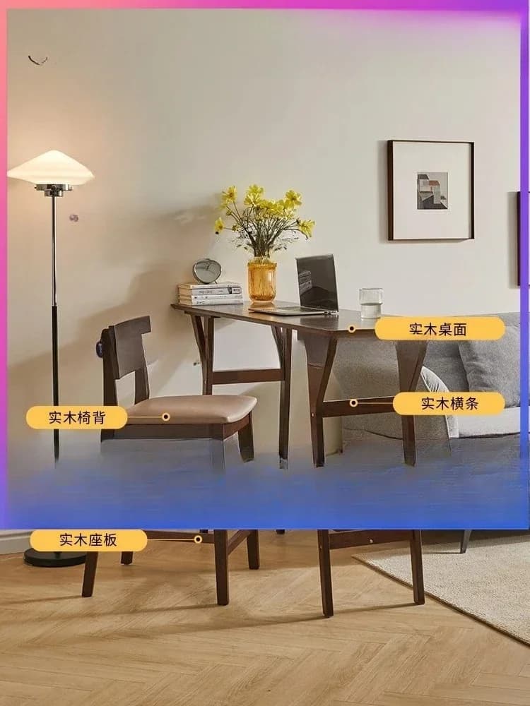 d9 Solid Wood Home Wall-Mounted Long Strip Balcony Window Table Tea Living Room High Stool Table