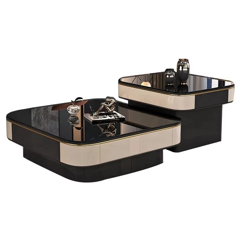 Luxury-modern Coffee Table and Coffee Stand Set for Floor-standing Apartment Living Room Furniture