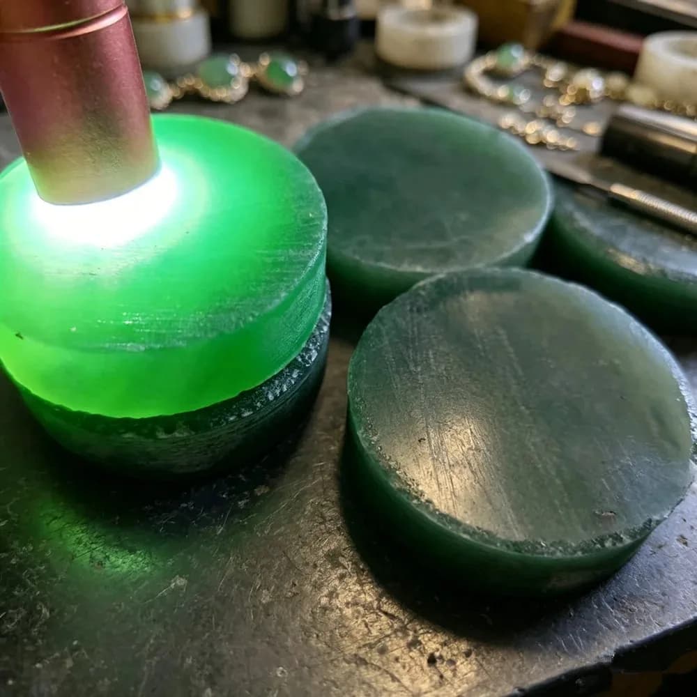 Natural Round Slice Green Aventurine Jade Bracelet Core Crystal Quartz Mineral Healing Reiki Specimens For Jewelry Making Decor