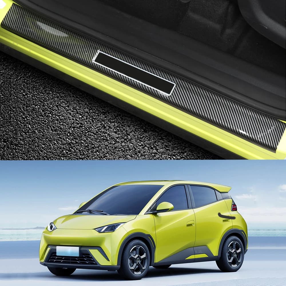 For BYD Dolphin Surf Seagull Car Door Sill Scuff Plate Pedal Accessories Protector Threshold Trim Stickers 4pcs 2023 2024 2025