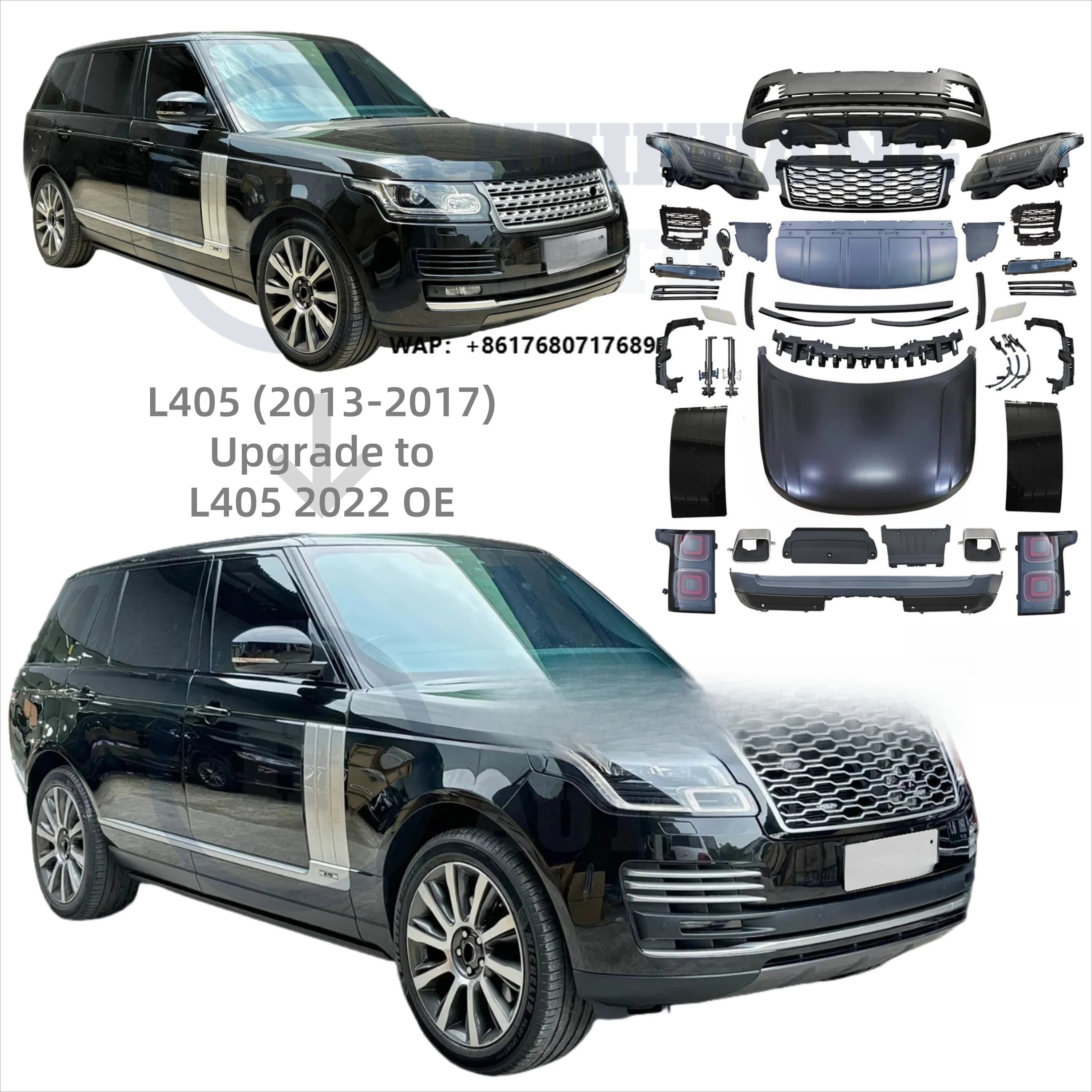Body Kit for  Range Rover L405 2013-2017 to 2022 OEM Front Rear Bumper Headlight Taillight Hood Grille Diffuser Pipe