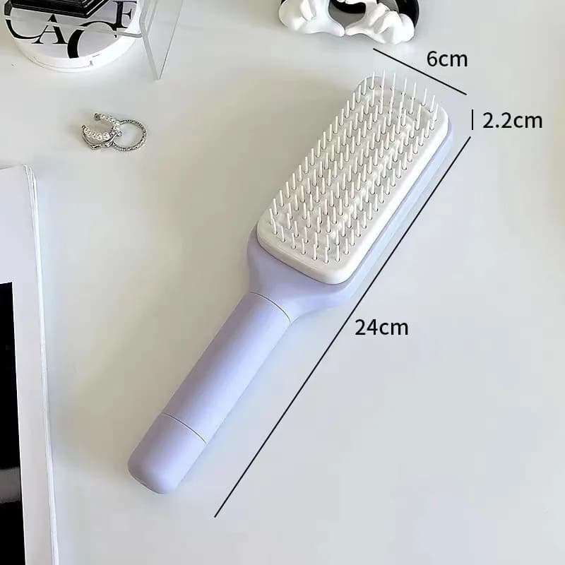 Rotary lifting hair  one-click cleaning telescopic massage comb air cushion airbag  women anti-static hair comb