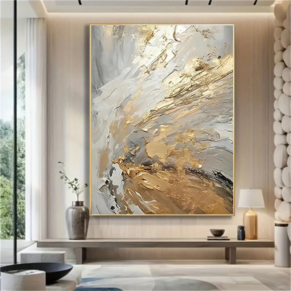 Abstract Brown Textured Canvas Painting Hand Painted Oil Paintings Decor Living Room Indoor Landscape Wall Art Picture For Home