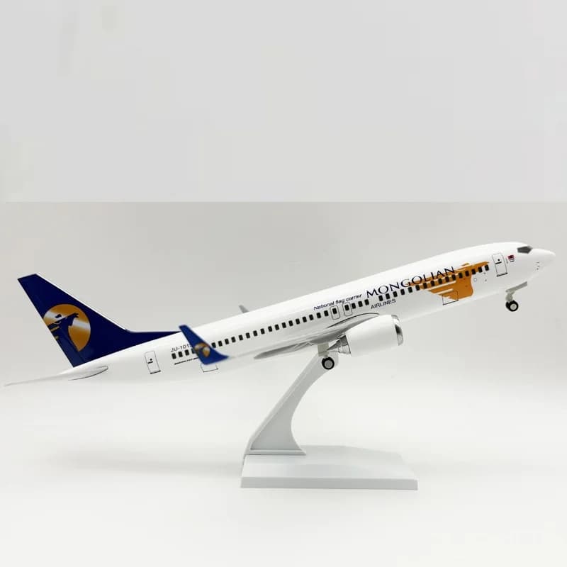 Aircraft Model Mongolian Airways 737 B737 1/130 Scale 30CM Resin Die-cast Airplane Model Enthusiast Simulation Suitable for Disp