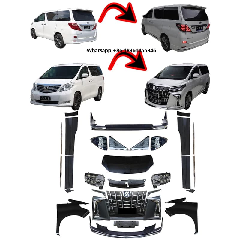 For 2008-2014 for Toyotas Alpha Luxury Edition Body Kit OEM Style Exterior Upgrade Parts New Condition 2018-2022