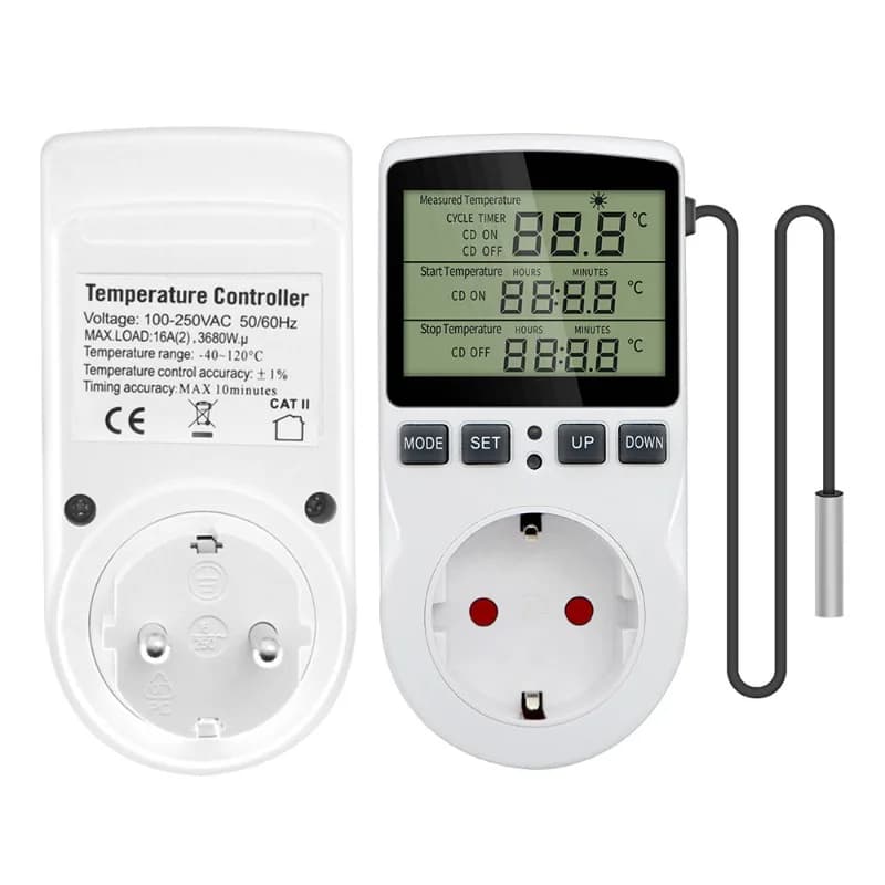 Intelligent digital thermostat, countdown temperature control switch socket, timing temperature controller