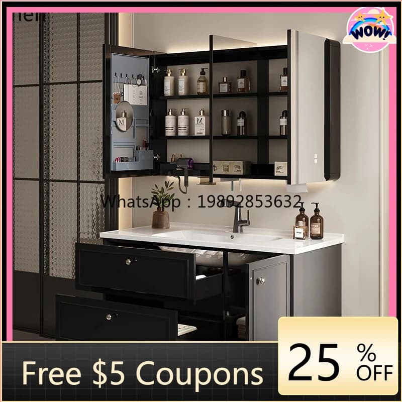 O3-25  French Retro Style Ceramic Integrated Bathroom Cinet Set Washbasin Cinet Set Washstand Basin
