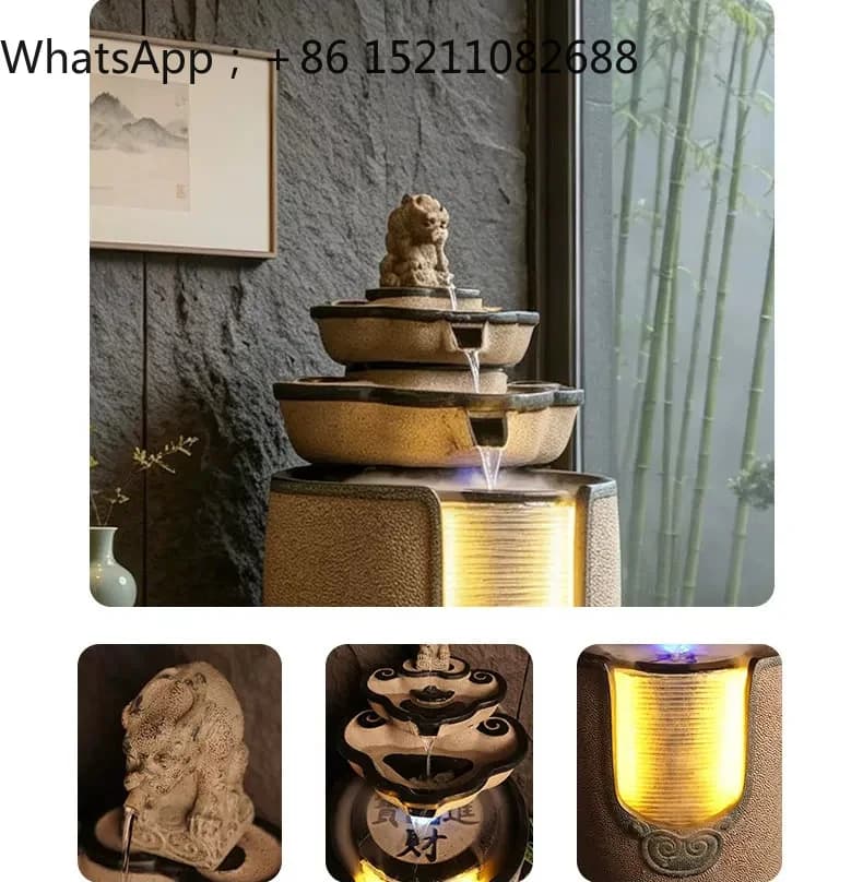 SCY entrance flowing water ornament living room office feng shui lucky circulation water feature fountain decoration