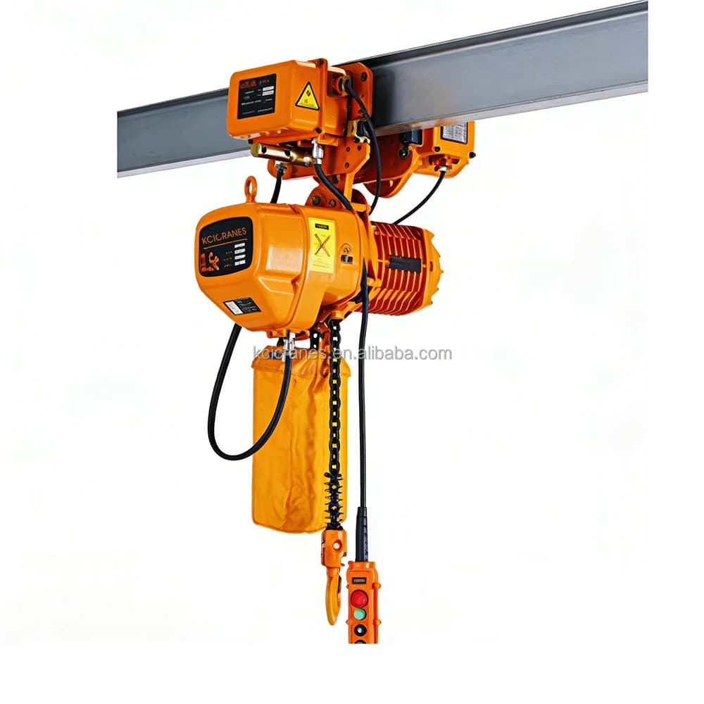 Electric Chain Hoist with Trolley 1-20 Ton 6-18m for Factory Warehouse Construction Smooth Lifting