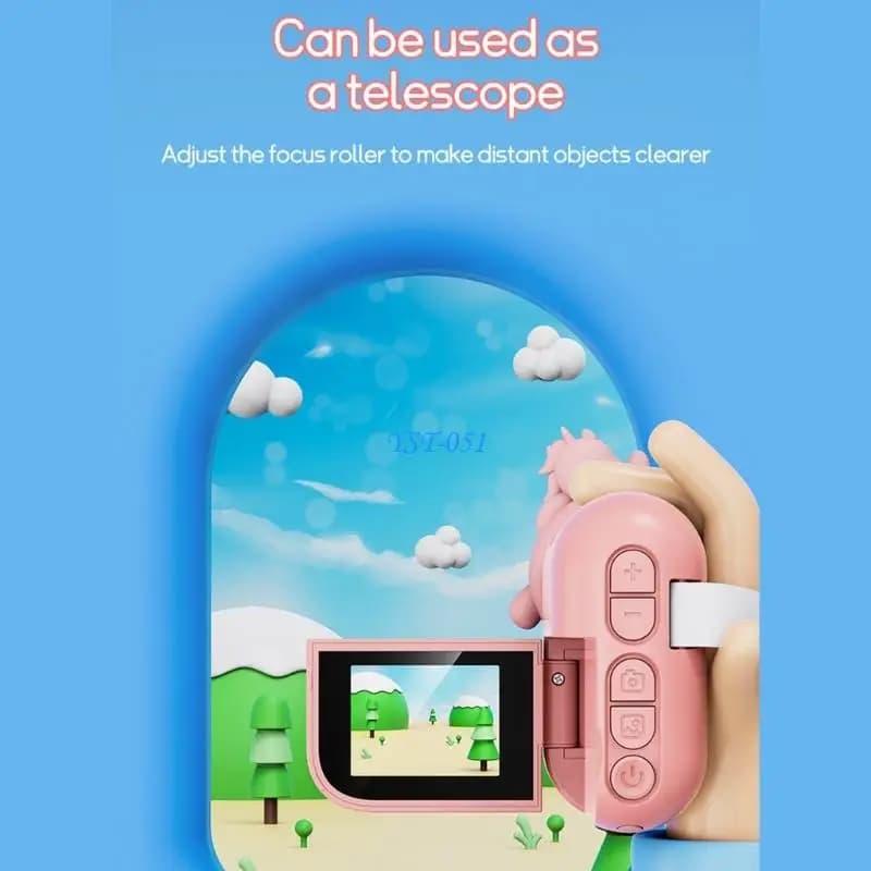 E15A 2Inch Color Screen Kids Digital Microscope Camera Handheld Magnifier With LED Light For Children Learning