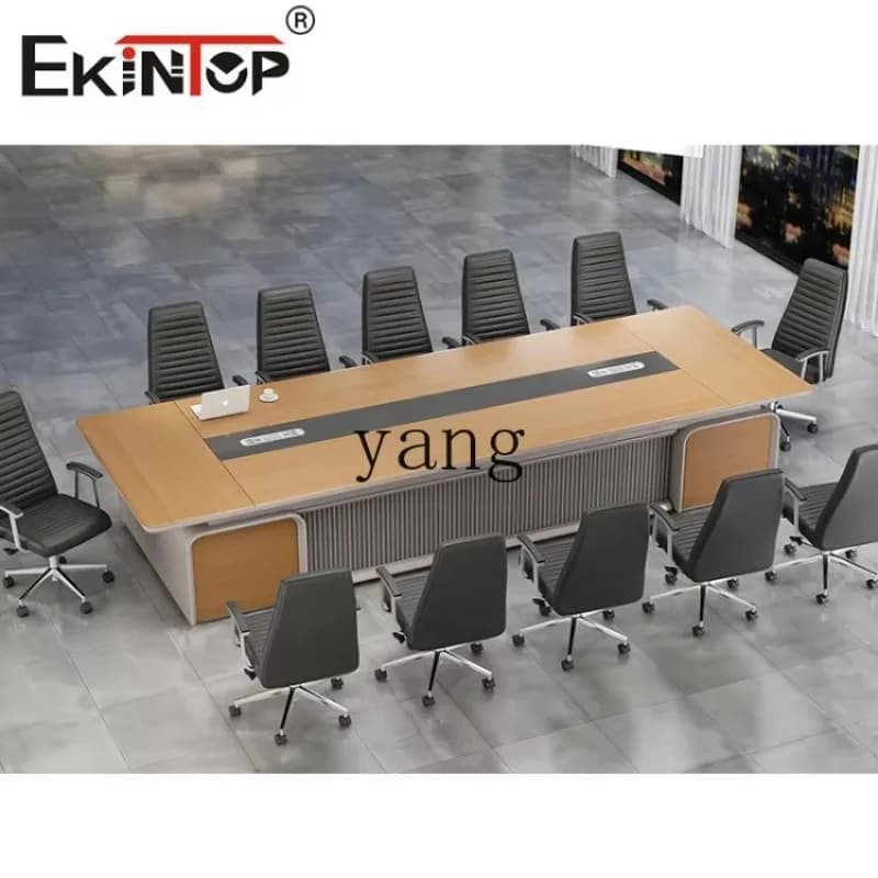 LH conference long table simple modern office furniture training reception negotiation table and chair combination