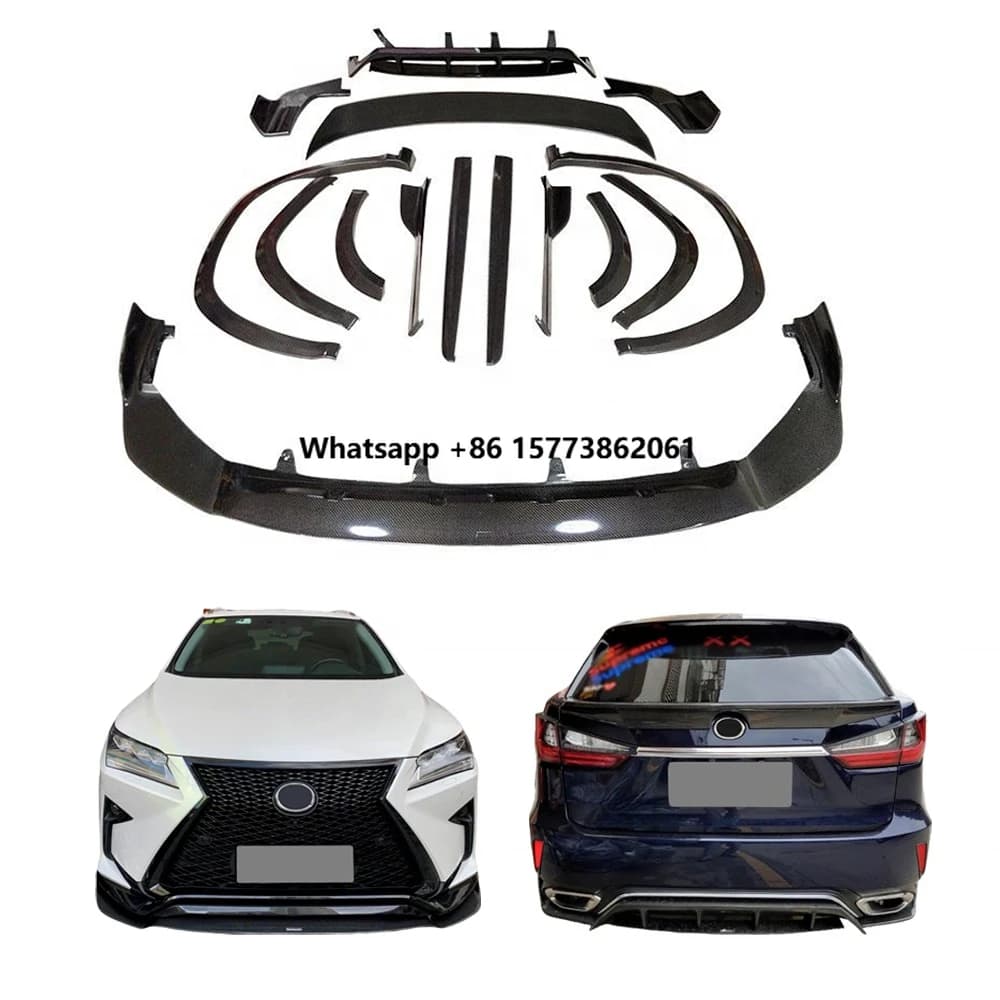 New Upgrade ART Carbon Fiber Exhaust Body Kit for RX300/RX350/RX450 F-Sport 2016-2019 Facelift Spoiler Front Lip for
