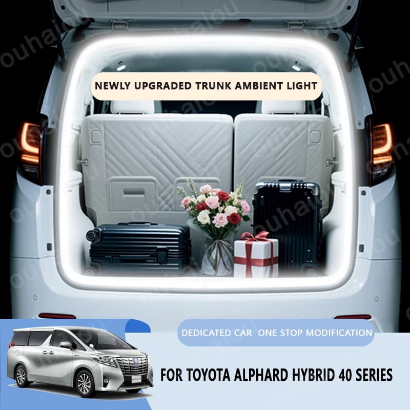For Toyota Alphard VELLFIRE 20 30 40 trunk light modification light Atmosphere lights White warm white Rear Trunk LED Light Bar