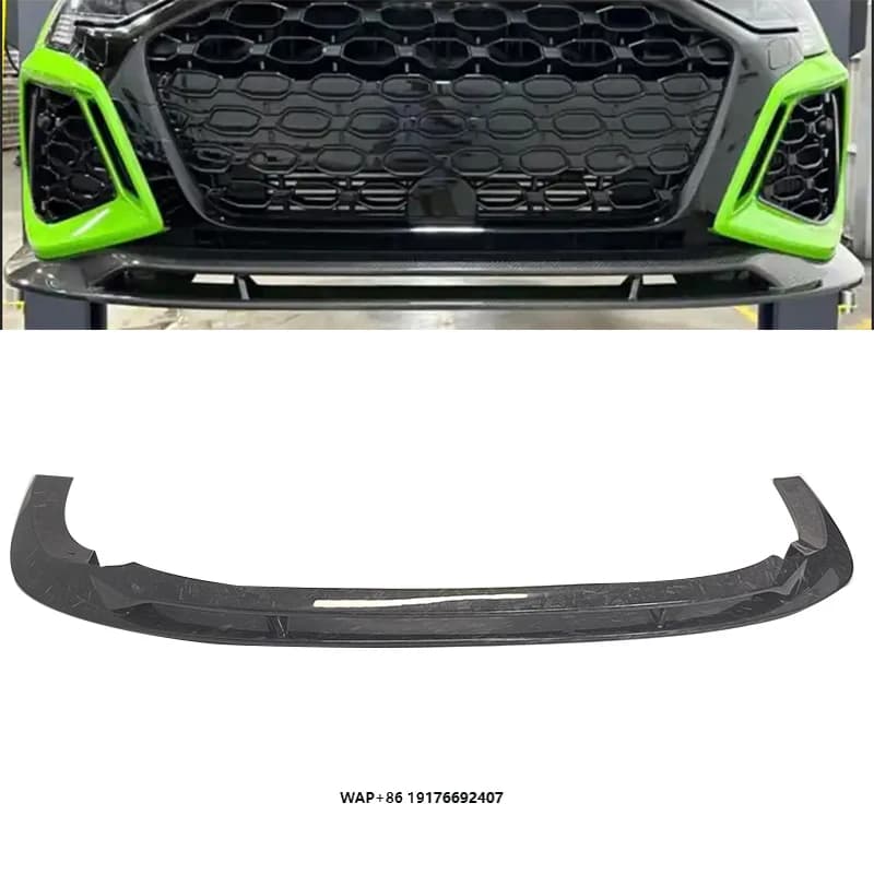 High Quality Forged Carbon Front Bumper Lip forAudi RS3 8Y Premium Sedan 4-Door 2021-2022