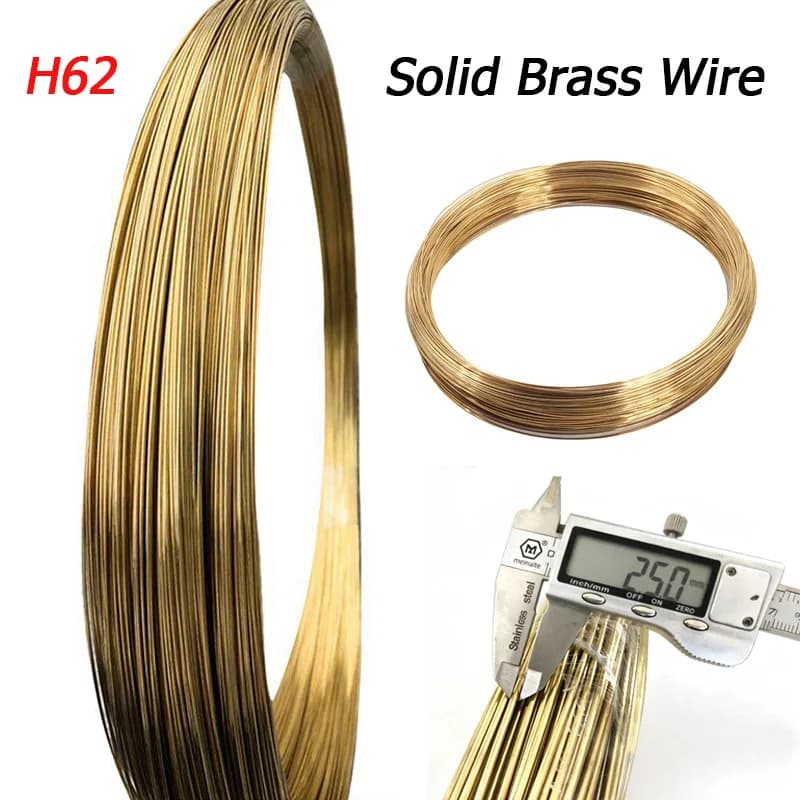 1KG Soft Brass round Wire Dia 0.3 0.4 0.5 0.6 0.8 1 1.5 2 2.5 3mm H62 Solids Brass Wire Brass Metal Wire