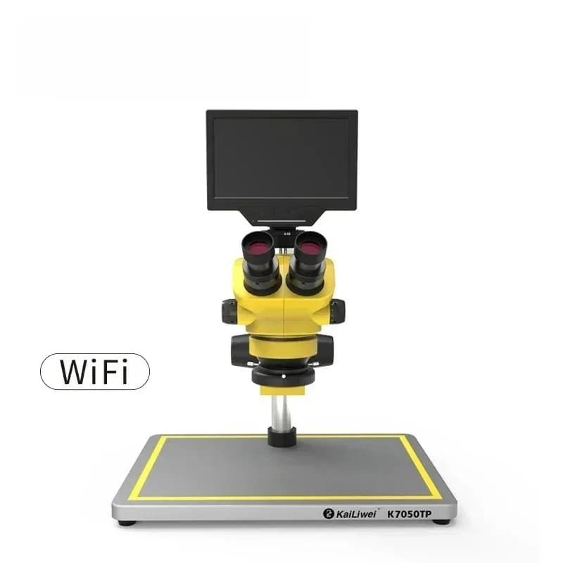 HD Wifi Microscope 16MP USB with 7' LCD Display 7-50X Magnification for PCB Soldering Repair