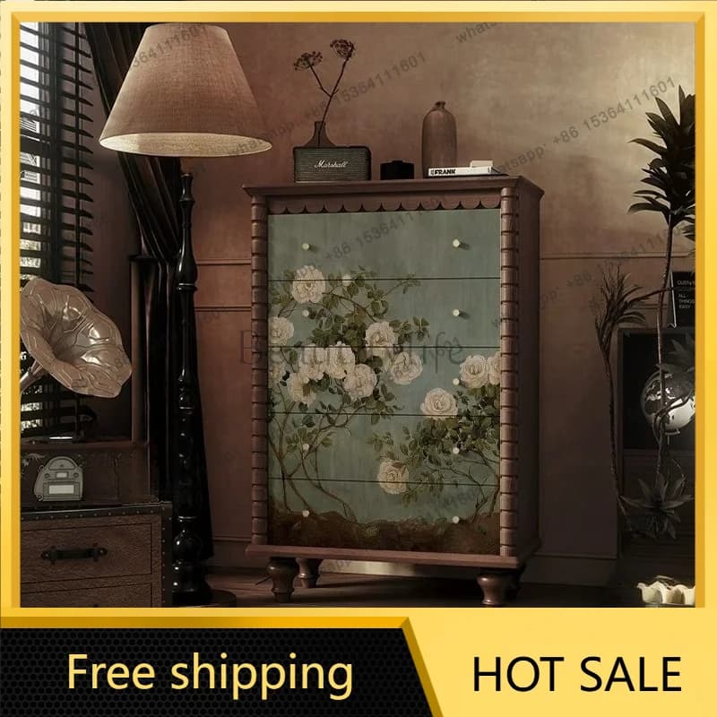 XX. High-end solid wood chest of drawers household medieval locker