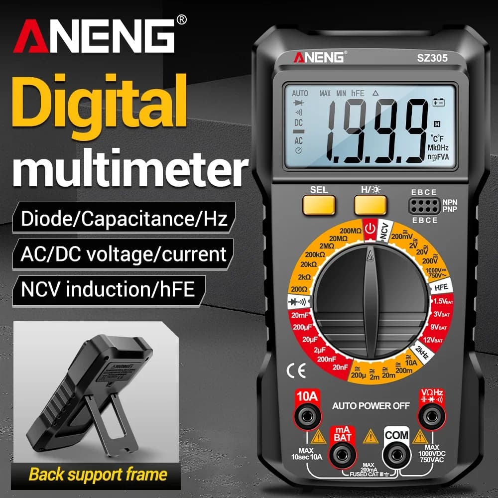 High-precision Digital multimeter ANENG SZ305 1999 Counts AC/DC Votage digital display portable small multifunctional Test Tools
