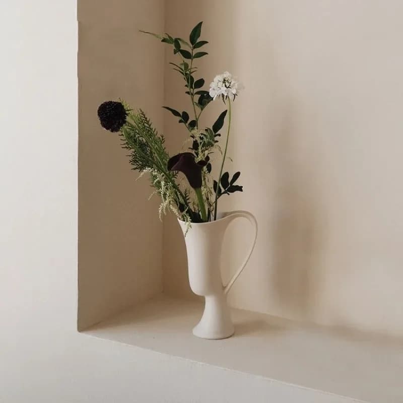Modern creative curve design calla lily flower ware porch living room decorative vase ornament