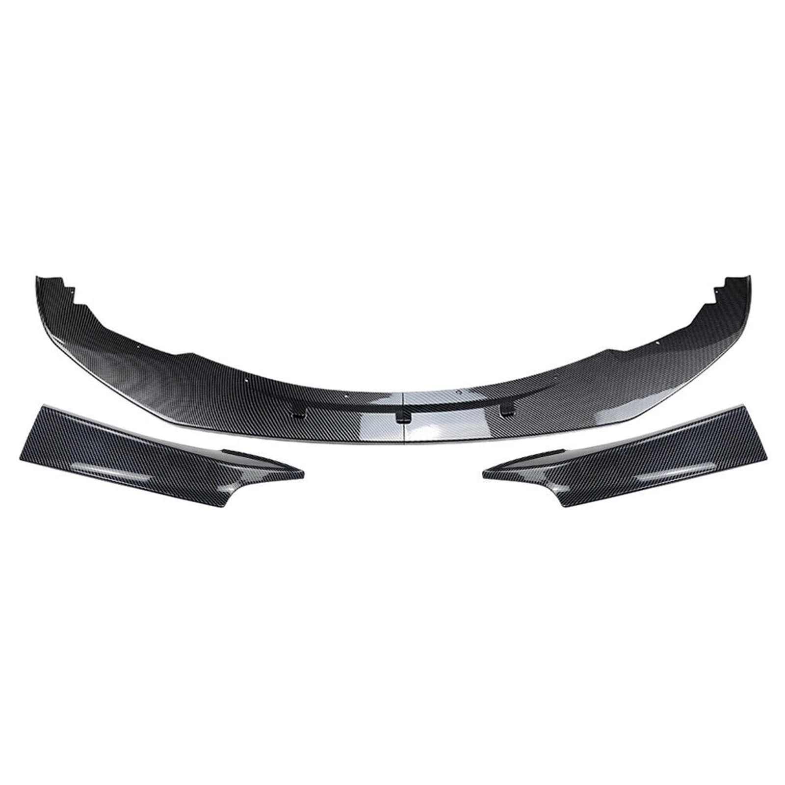 For BMW 1 Series F20 F21 M Sport 2011-2015 Maxton Style Gloss Black Carbon Look Car Front Bumper Splitter Lip