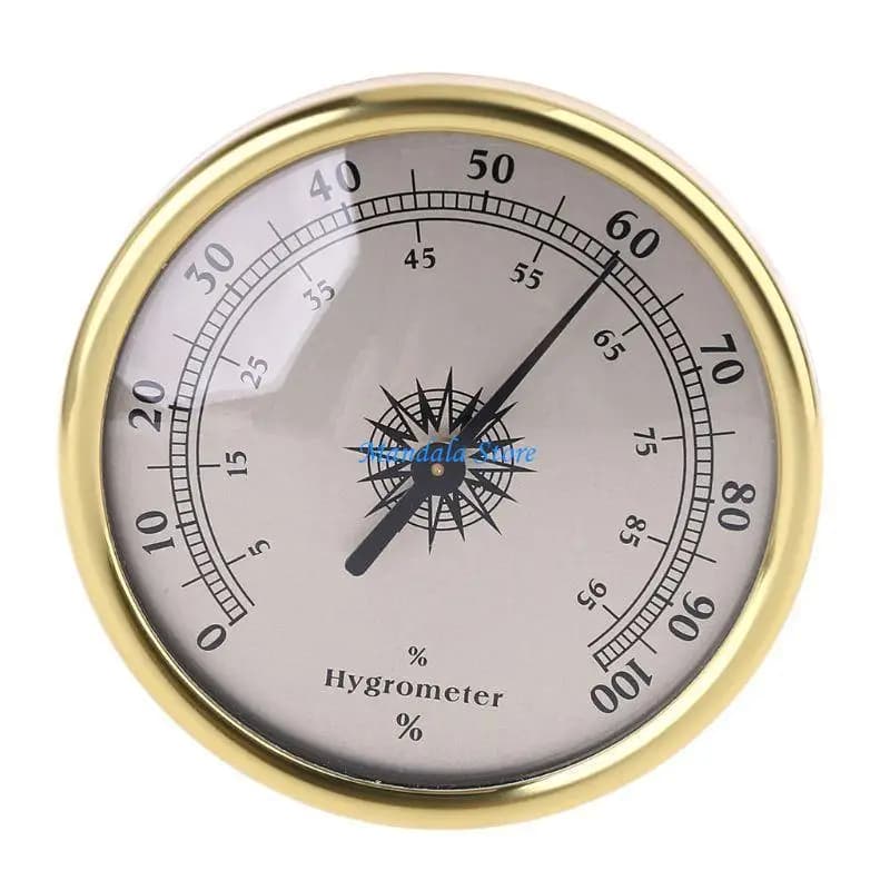 U2JC 7.2cm Ring Surface Hygrometer with Metal Hands Thermometer Humidity Meter Gauge
