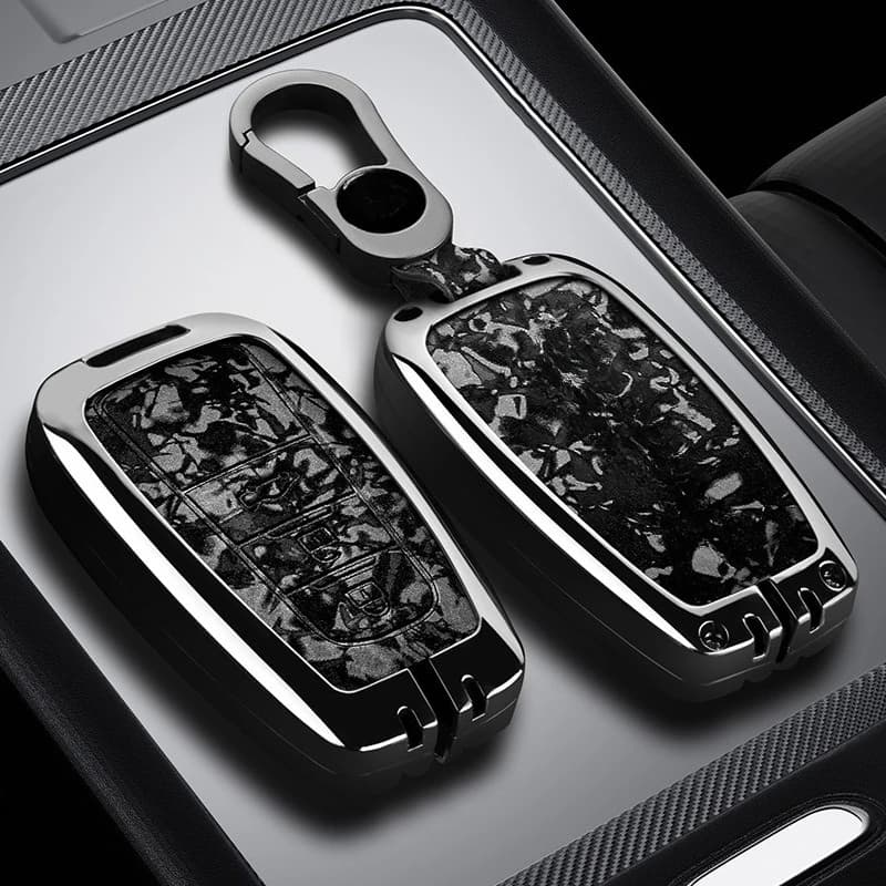 Premium Zinc Alloy Key Cover Case for Toyota Frontlander (2022) - Protective Key Fob Shell Key Bag Chain