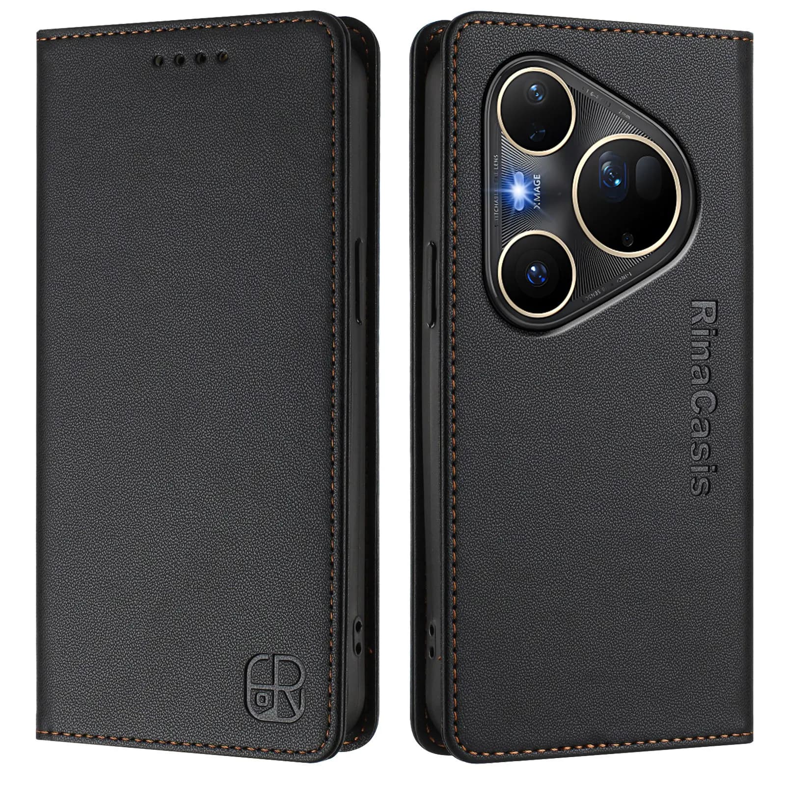 Shockproof Flip Leather Card Holder Wallet Case For Huawei Pura 80 Ultra 80 Pro 70 90 Pro, Magnetic Kickstand Phone Cover Funda