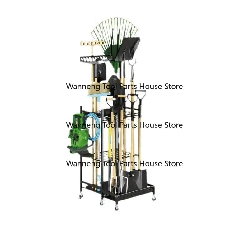 Garden tool straight hook hanging rack