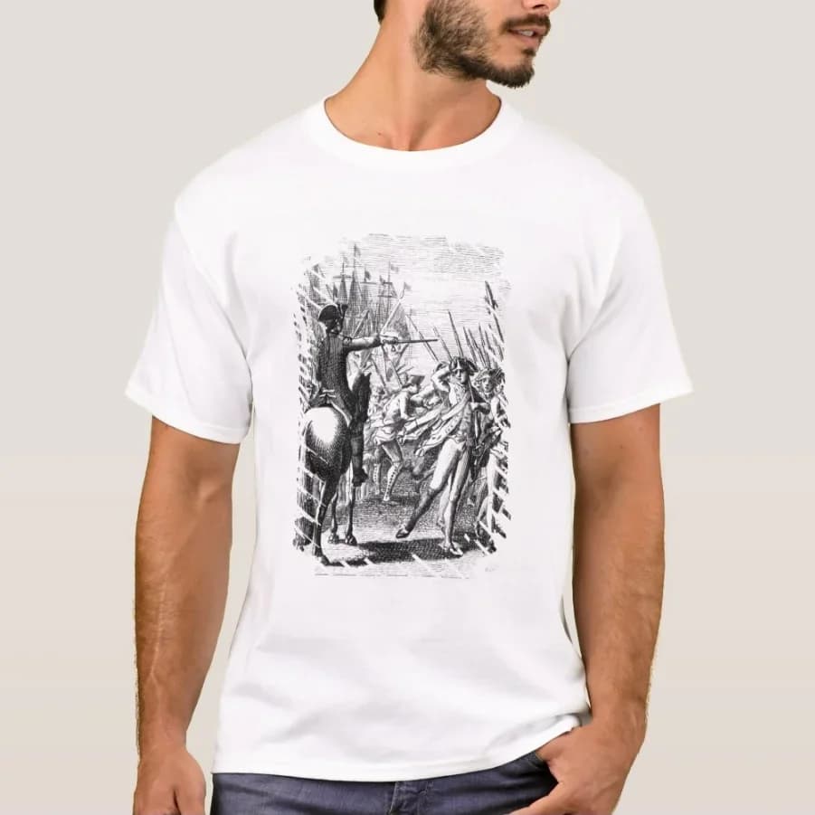 The Landing of A French Auxiliary Army Men T-Shirt Short Sleeve Casual 100% Cotton O-Neck Summer TShirt