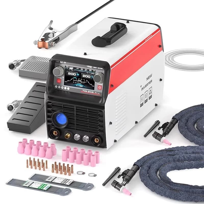 TIG-205 AC DC USA  EU   Free Shipping AC DC LCD 110V 220V 200AMP TIG  Aluminum Welding Machine