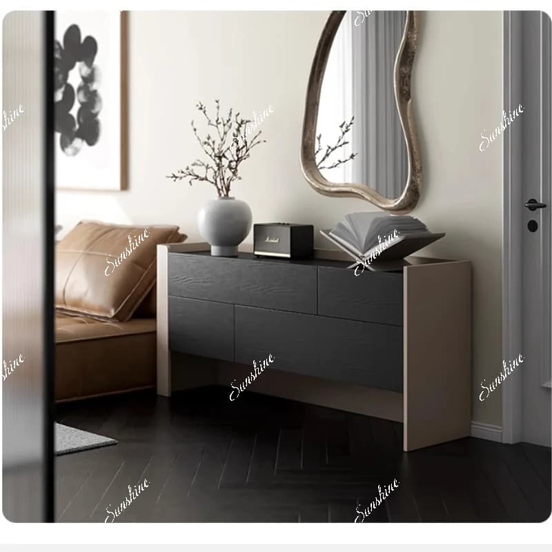 Zongyun Italian minimalist porch  four-pump locker against the wall side cabinet designer side cabinet drawer cabinet