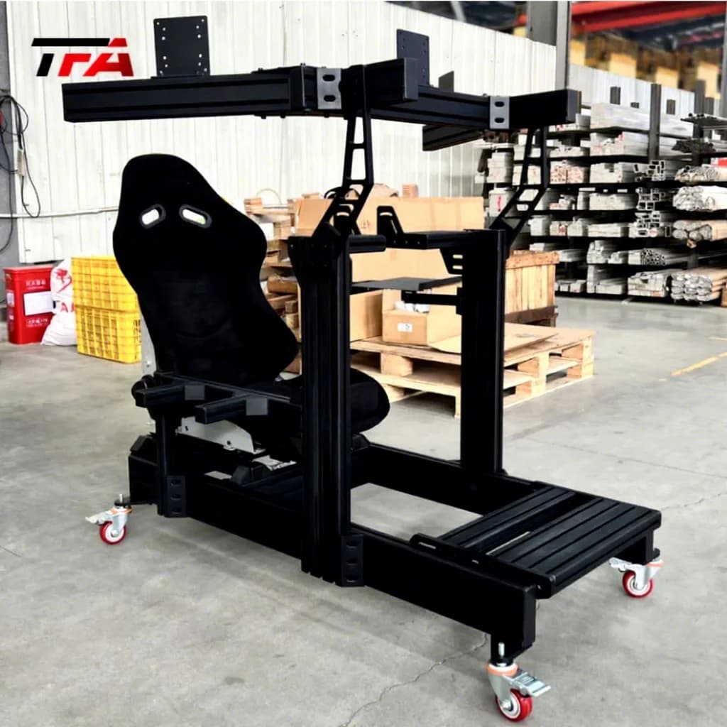 Customized 40120 Black 4080 Aluminium Frames VR Fight Simulator Cockpit 4040 4080 Kit for Car Game Driving Sim Racing Rig