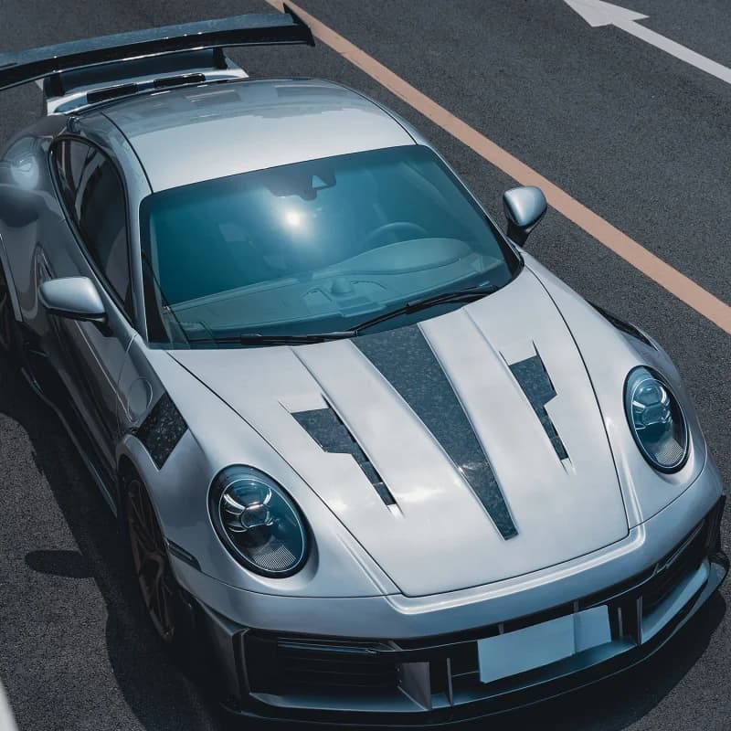 High Quality MIW Design Dry Carbon Front Engine Hood Cover Fit 992 Automobile Exterior Modification Par