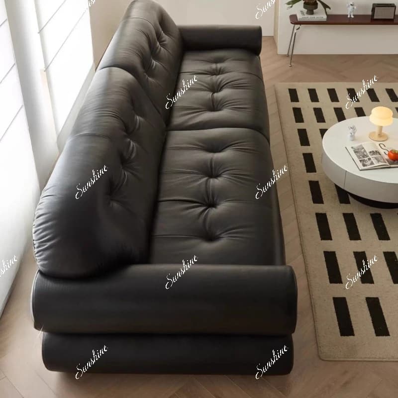 Light luxury French retro black cloud zero against the wall multi-functional retractable sofa bed