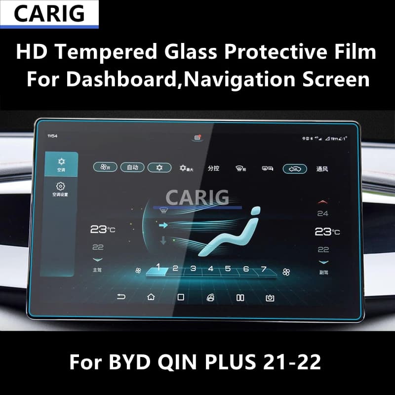 For BYD QIN PLUS 21-22 Dashboard,Navigation Screen HD Tempered Glass Protective Film Anti-scratch Repair Accessories Refit