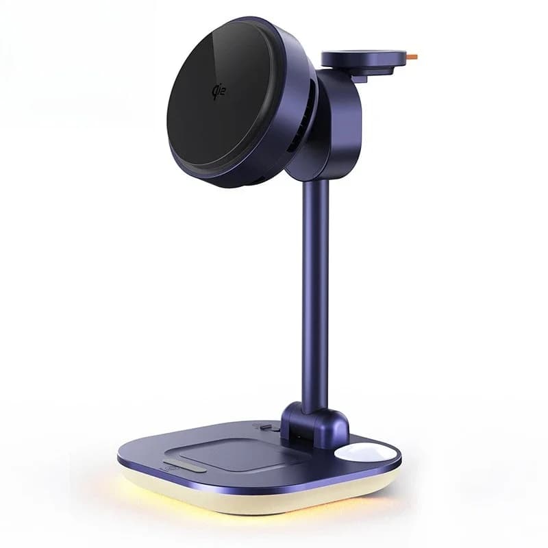 4-in-1 refrigeration wireless charger, foldable LED night light bedside light mobile phone holder