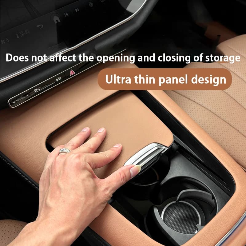 For Mercedes Benz E Class W214 S214 2024-2026 Leather Center Console Armrest Cover Interior Trim Protection Sticker Accessories