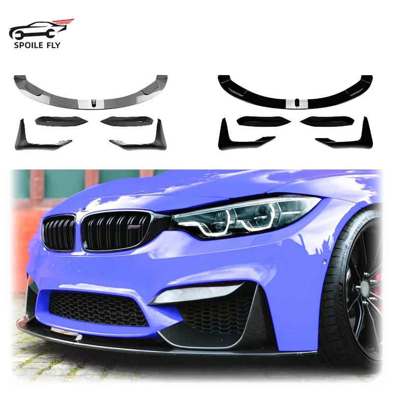 2013 To 2018 For BMW M3 M4 F80 F81 F82 F83 Car Front Bumper Lip Spoiler Splitter Bumper Canard Lip Splitter Body Kit By ABS