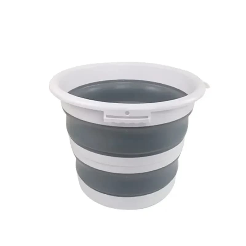 Travel folding bucket portable camping fishing bucket basin car set laundry bucket folding basin two-piece set