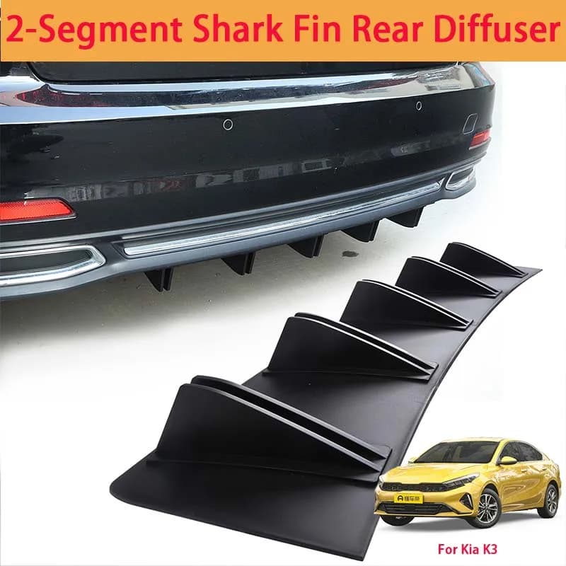 For Kia K3 Shark Fin Rear Diffuser Split Chassis Spoiler Auto Aerodynamic Parts Aerodynamic Modification
