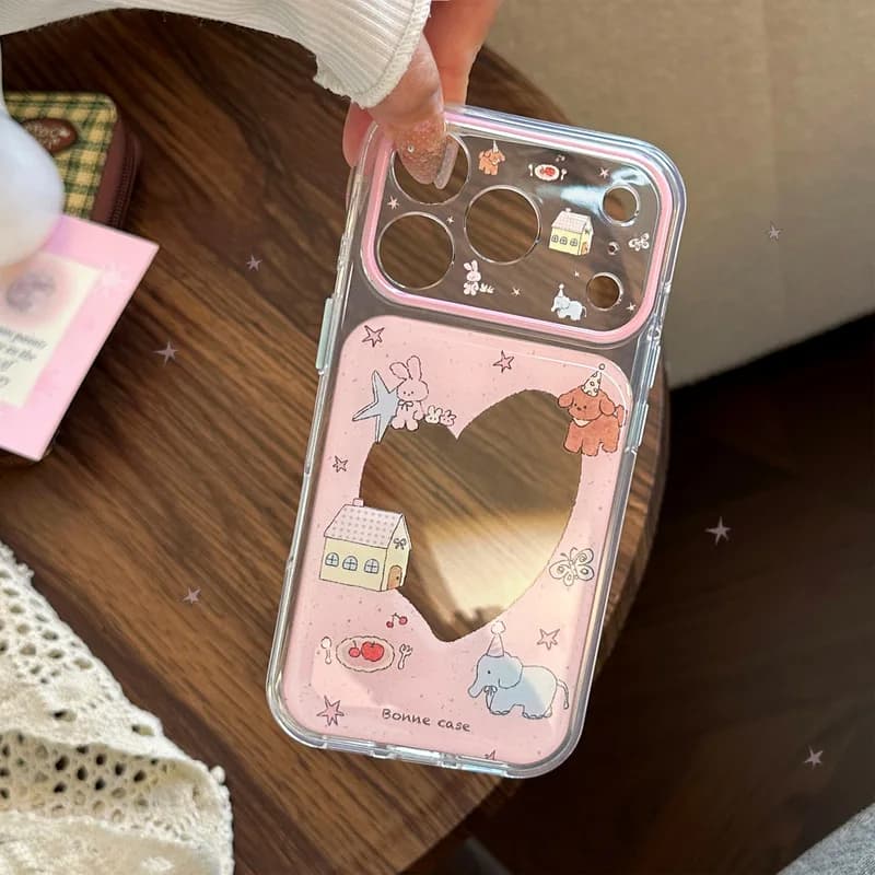 Cute Girly Animal Party Print Soft TPU Shockproof Anti-drop Portable Protective Cover Case for iPhone 17 Pro Max