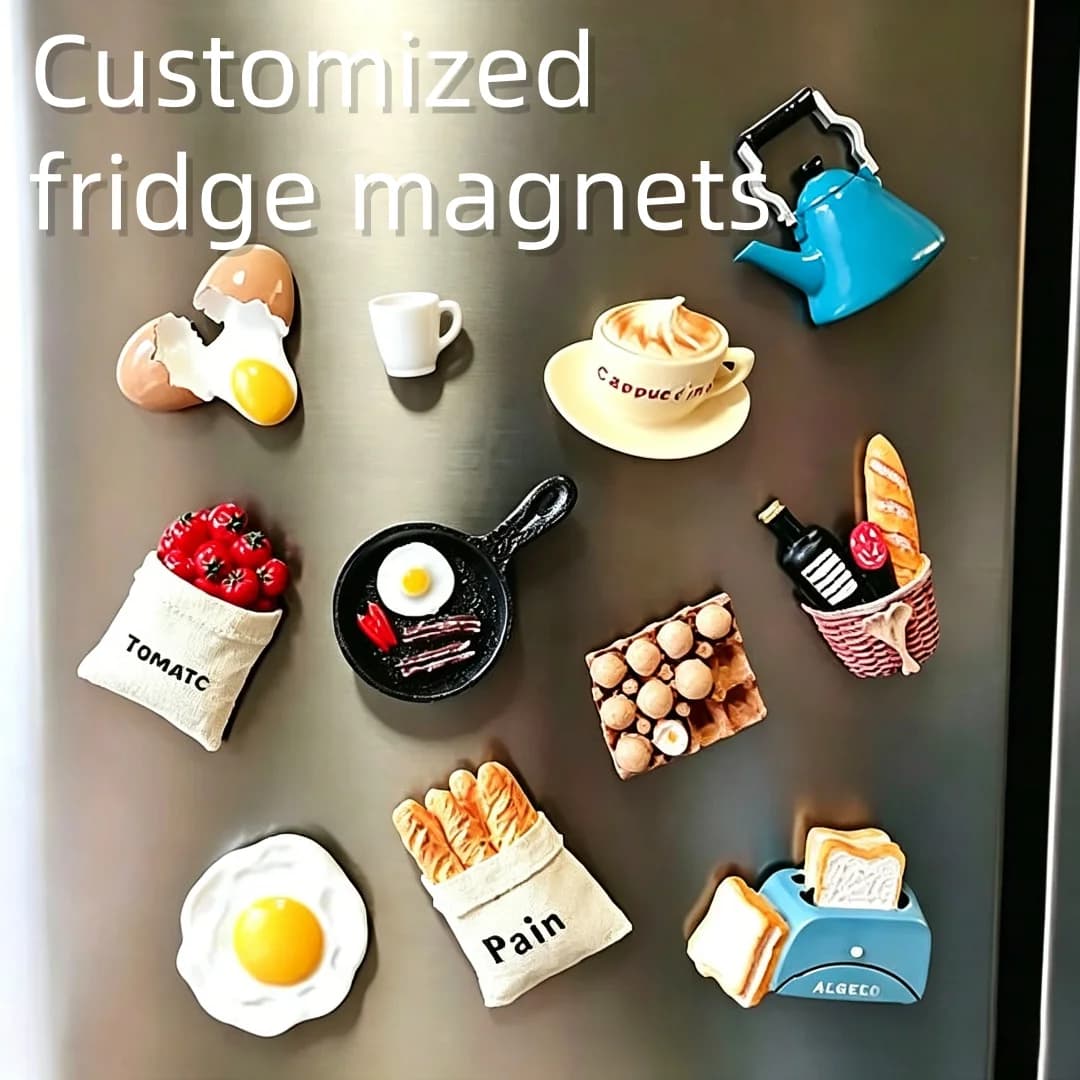 Cartoon Refrigerator Magnet 3D Souvenirs Creative Gift Decoration Fruit Fridge Magnets Food Series Resin Fridge Magnets Custom