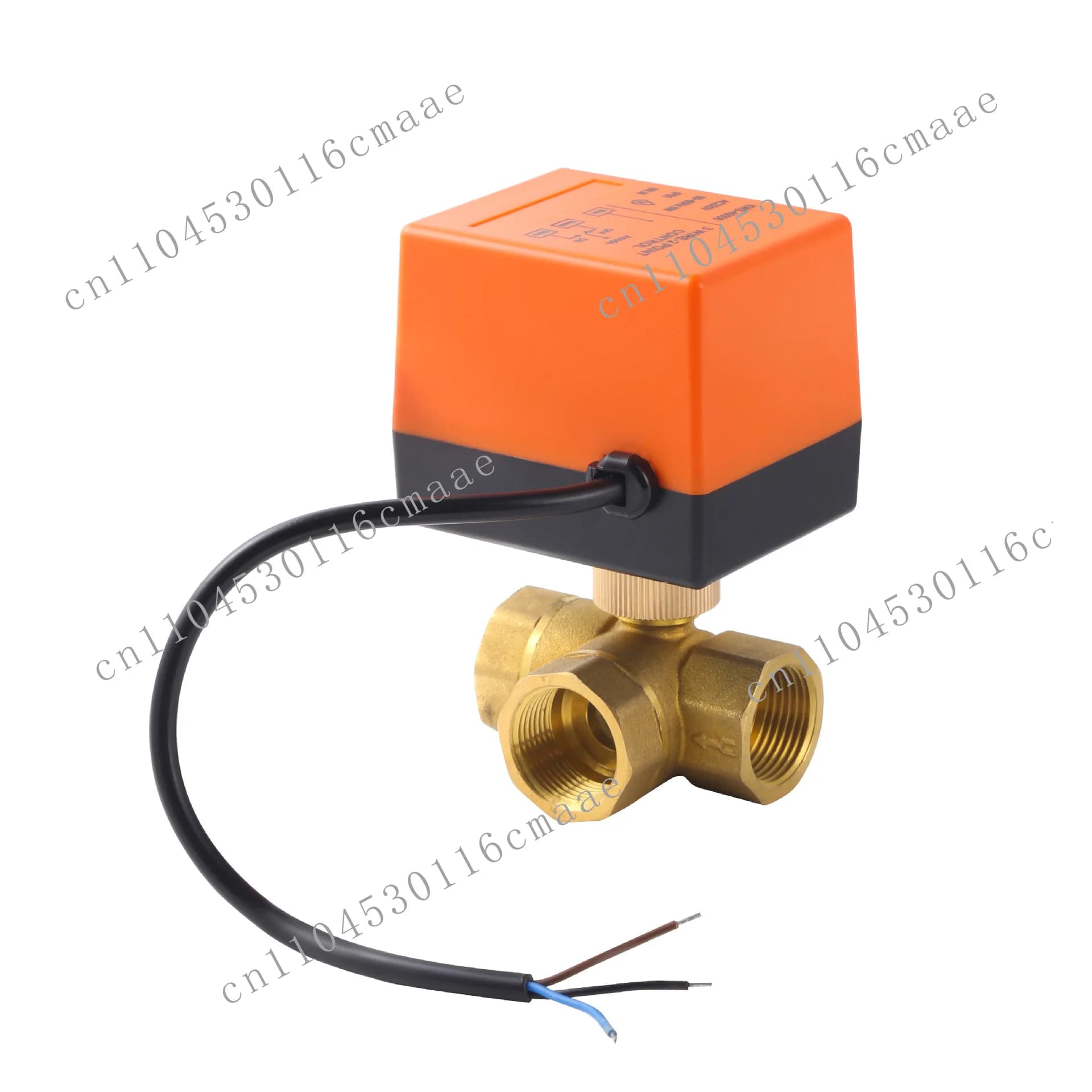 Electric ball valve three-wire two-control two-wire one-control solar central air conditioner fan coil electric three-way valve