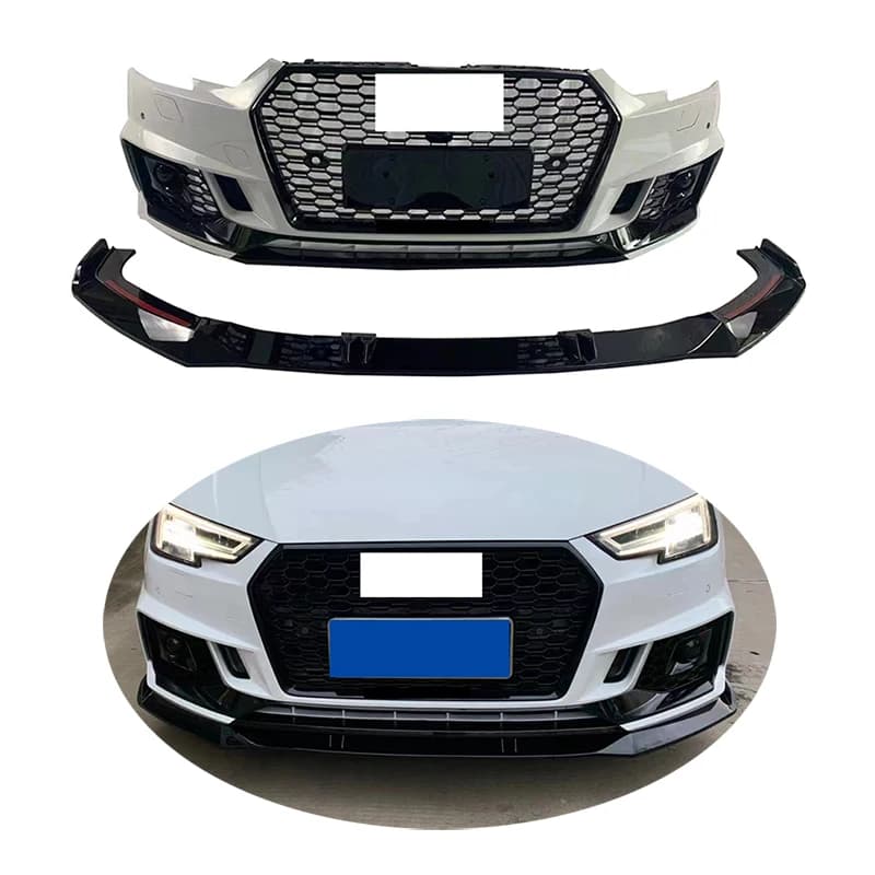 New Upgrade Car Body Kit Facelift Front Bumper with Honeycomb Grille for   A4 S4 B9 Upgrade to RS4 Style 2017-2019
