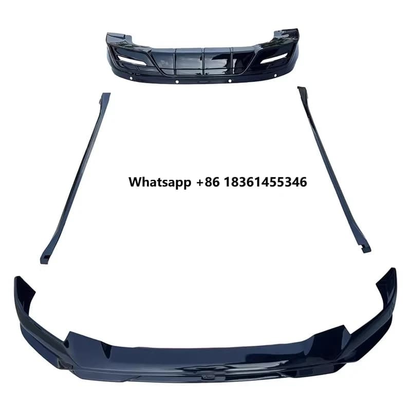 For ES6 upgraded new style auto accessories Gloss balck front shovel rear lip spoiler side skirt assembly