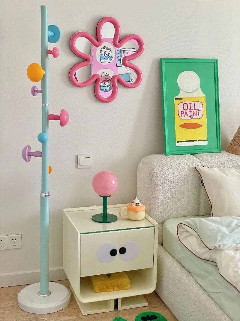 Flower cream ins wind creative makeup wall hanging niche art special-shaped mirror decoration