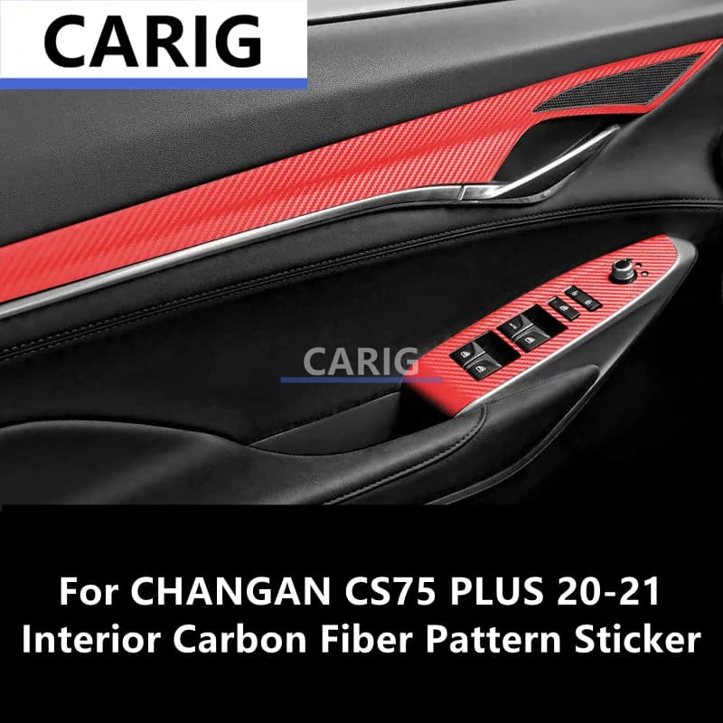 For CHANGAN CS75 PLUS 20-21 Interior Carbon Fiber Pattern Sticker Protective Film Modification Accessories