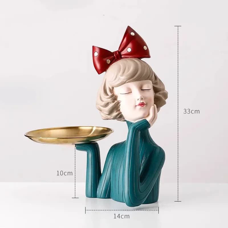Modern home decoration creative girl character resin crafts
